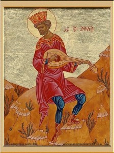 Image: le Roi David chantant les psaumes
